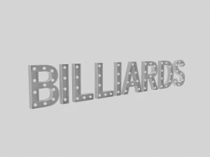 bllard sign with bulb 3D Model