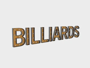 bllard sign with bulb 3D Model