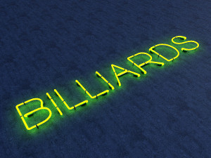 bllards neon sign 3D Model