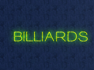 bllards neon sign Modelo 3D
