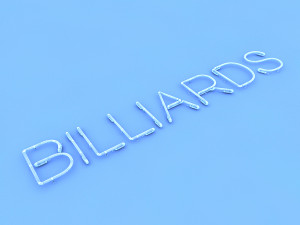 bllards neon sign Modelo 3D