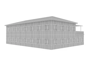 modern building 2 3D Model
