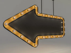 світло лампочки лофт вивіски 3D Модель