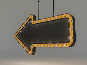 light bulb loft signage 3D मॉडल