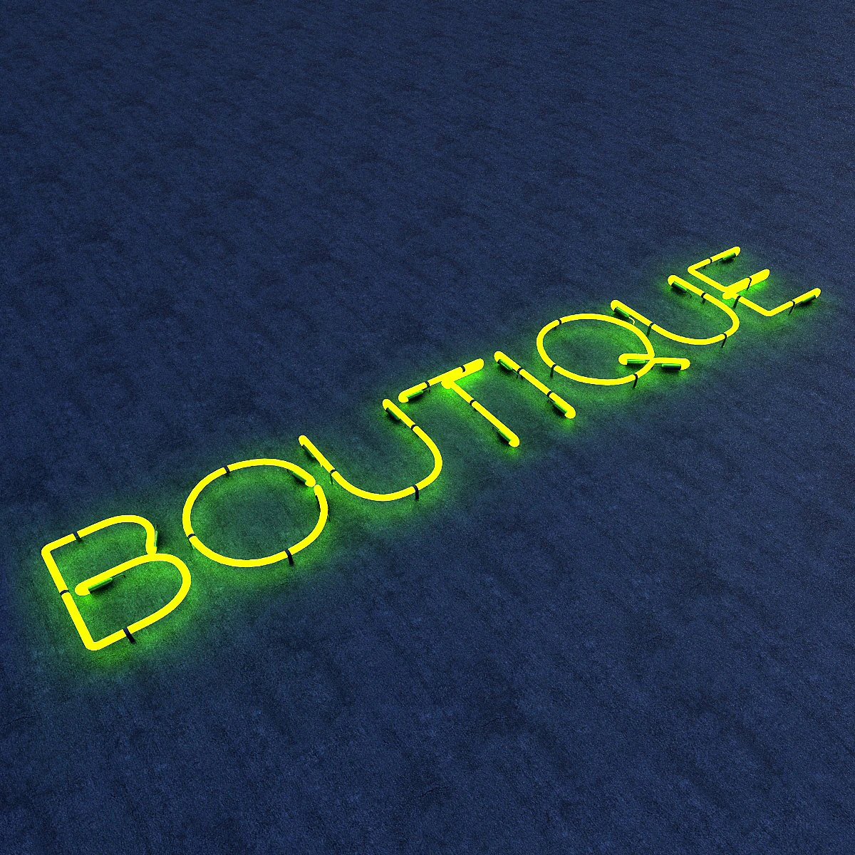 boutuque neon sign 3D Model .c4d .max .obj .3ds .fbx .stl .blend 