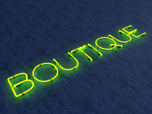 boutuque neon sign 3D Model