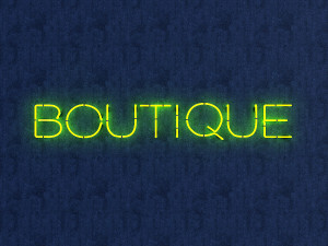 boutuque neon sign 3D Model