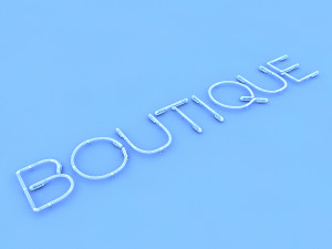 boutuque neon sign 3D Model