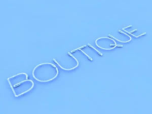 boutuque neon sign 3D Model