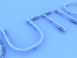 boutuque neon sign 3D Model