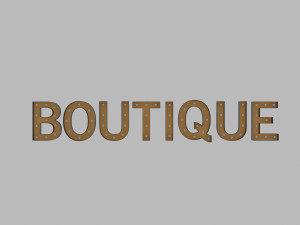 boutuque sign with bulb Model 3D