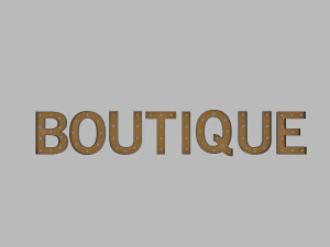 boutuque sign with bulb 3D Model