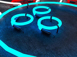neon bowling sign 3D Model