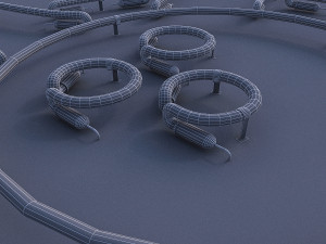 neon bowling sign Modelo 3D