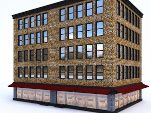 3d buildings city set 3D मॉडल