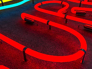burgers neon sign 3D Model