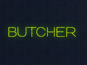 butcher neon sign 3D Model