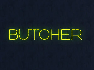 butcher neon sign 3D Model
