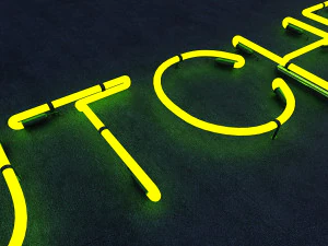 butcher neon sign 3D Model