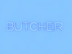 butcher neon sign 3D Model