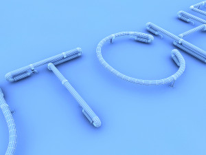 butcher neon sign 3D Model