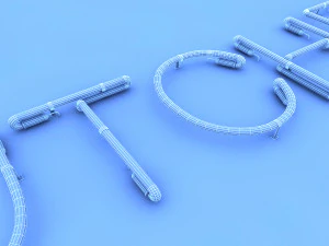butcher neon sign 3D Model