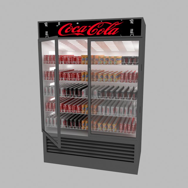 market refrigerator 3Dモデル .c4d .max .obj .3ds .fbx .stl .blend 
