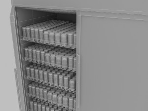 market refrigerator 3Dモデル