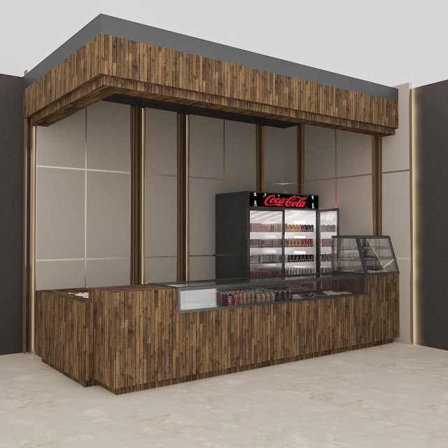 3d cafe model 3D Model .c4d .max .obj .3ds .fbx .stl .blend 