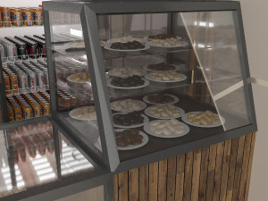 3d cafe model 3D Model
