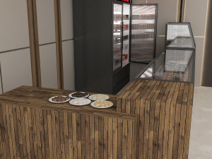 3d cafe model 3D Model