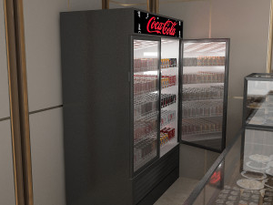 3d cafe model 3D Model