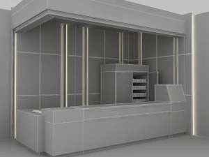 3d cafe model 3D Model