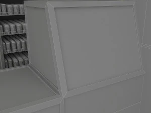 3d cafe model 3D Model