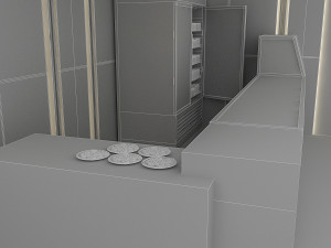 3d cafe model 3D Model