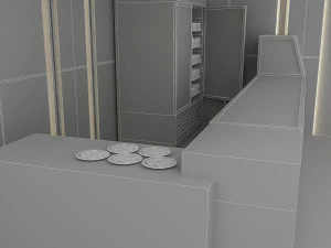 3d cafe model 3D Model