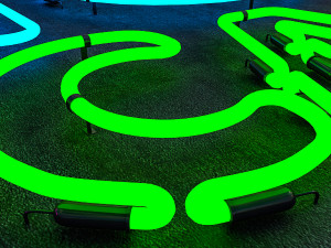 cafe food neon sign 3D Модель
