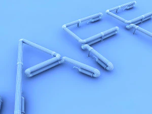 cafe neon sign 3D Model