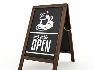 cafe sign 3D-Modell