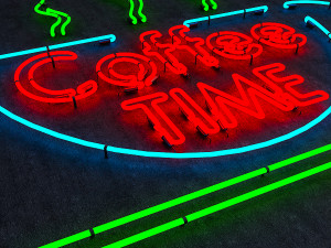 coffee time neon sign 3D मॉडल