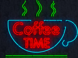 coffee time neon sign Model 3D