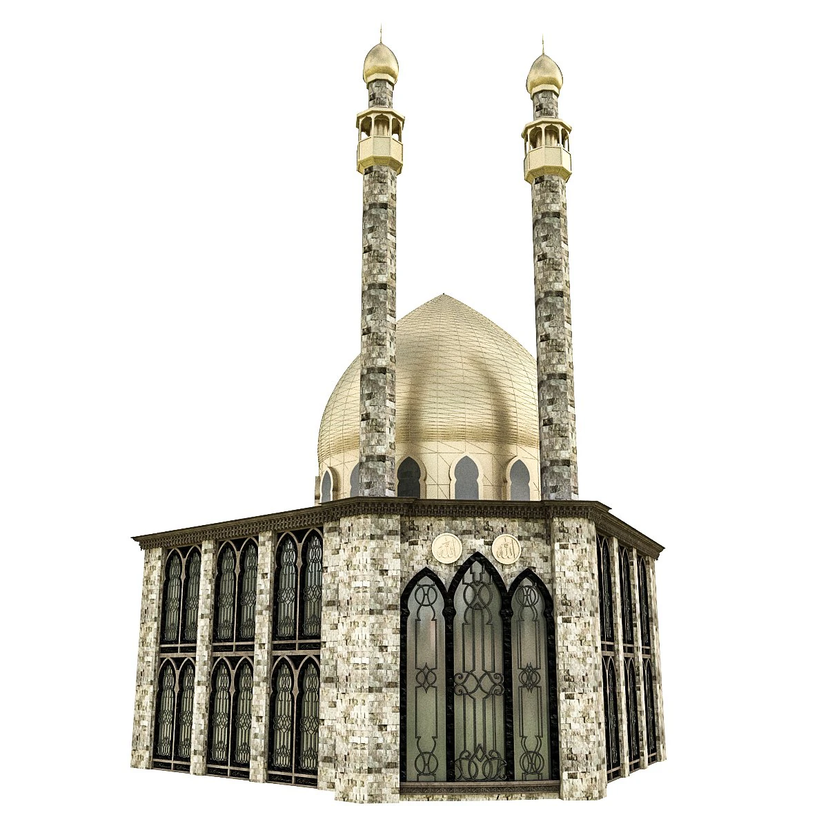 arab mosque 3D Model .c4d .max .obj .3ds .fbx .stl .blend 
