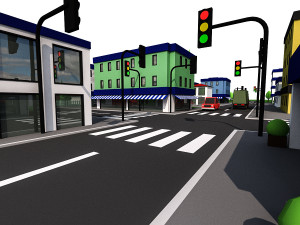 cartoon city 3D Model