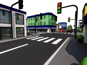 cartoon city 3D Model