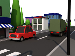 cartoon city 3D Model