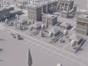 cartoon city 3D Model