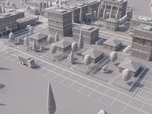 cartoon city 3D Model