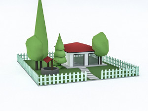 cartoon boildings pack 3D 모델