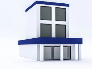 cartoon boildings pack 3D Model