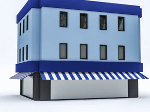 cartoon boildings pack 3D Model